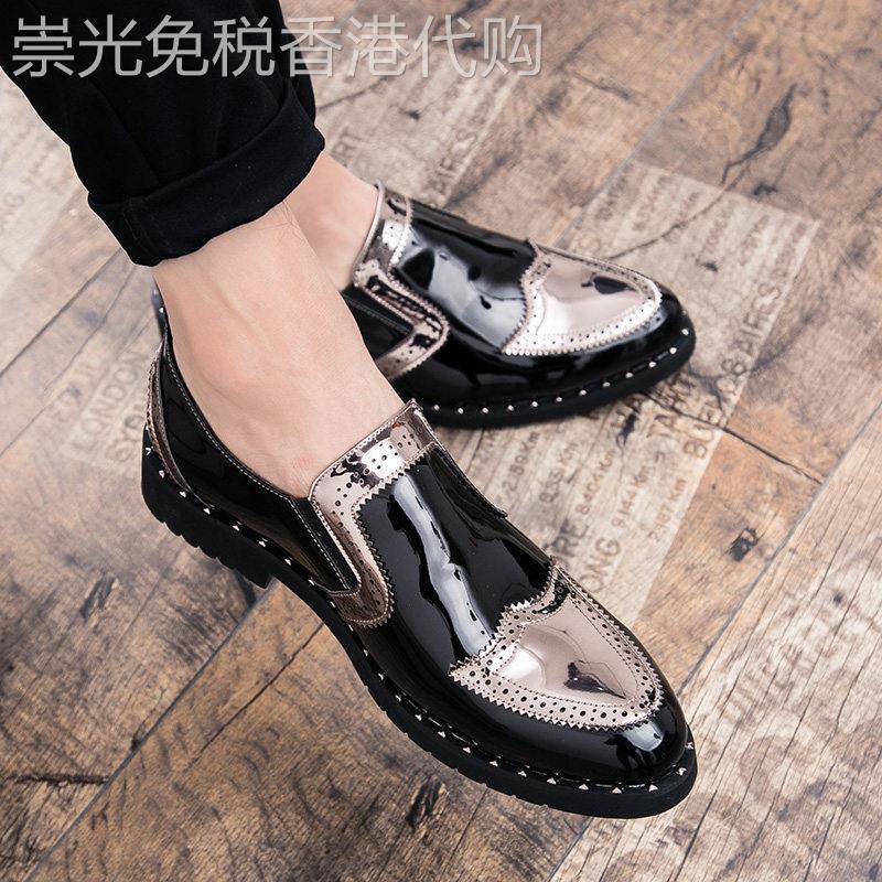 采购产品男小皮鞋,韩式时髦真皮布洛克休闲鞋,英伦风格发型师内