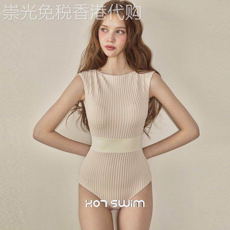 高级感连身泳衣女款显瘦保守比基尼性感露背泡温泉背心装2026新款
