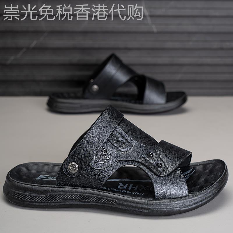 【CREW-KNOW】凉鞋男款真皮2025夏季时尚休闲潮流沙滩鞋男士防滑