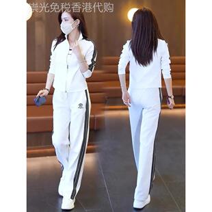 新款时尚减龄卫衣阔腿卫裤运动服两件套2025春秋休闲运动套装女潮