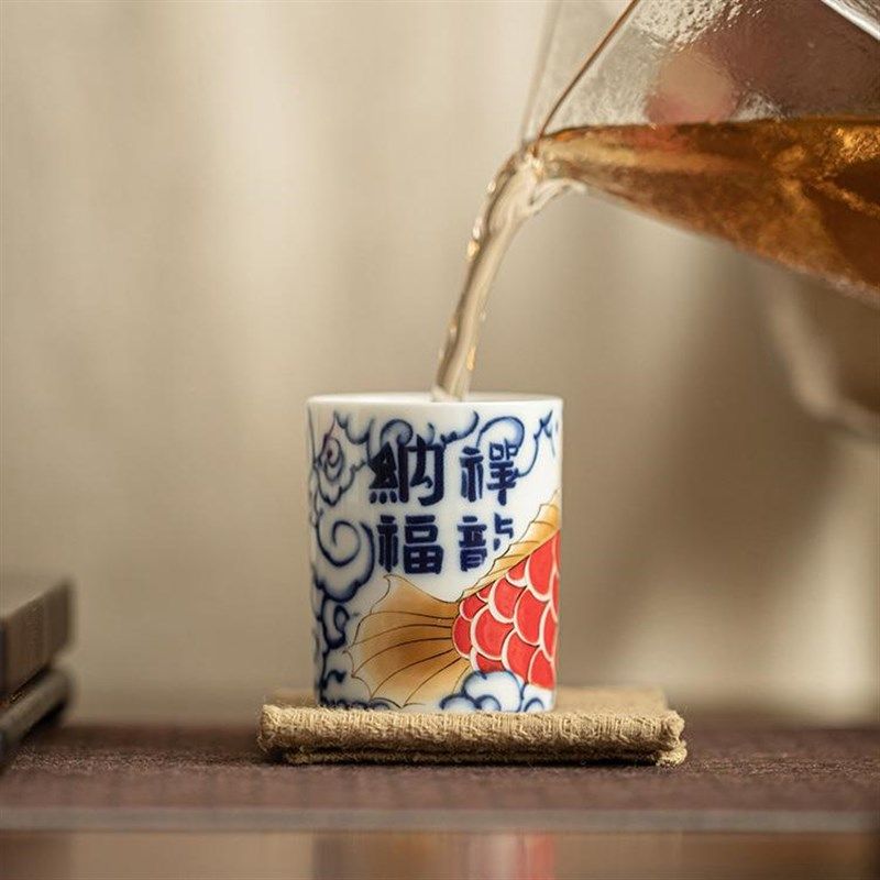 祥龙纳福b羊脂玉瓷主人杯茶杯单杯高档功夫茶具品茗杯个人专用茶,餐饮具,茶杯,淘宝优惠券,粉丝福利购,淘宝优惠卷