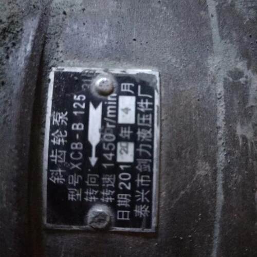 泰兴市剑力液压 XuCB-B125液压齿轮油泵