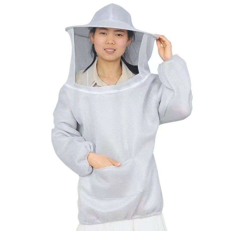 新款半身蜂衣防蜂服养蜂全套防蜂衣蜂帽加厚专用防蚊连体养蜂工具