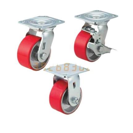 C-HLSbB C-HLS C-HLF C-HLSBB-100/125/150-UU聚氨酯铁芯脚轮重载