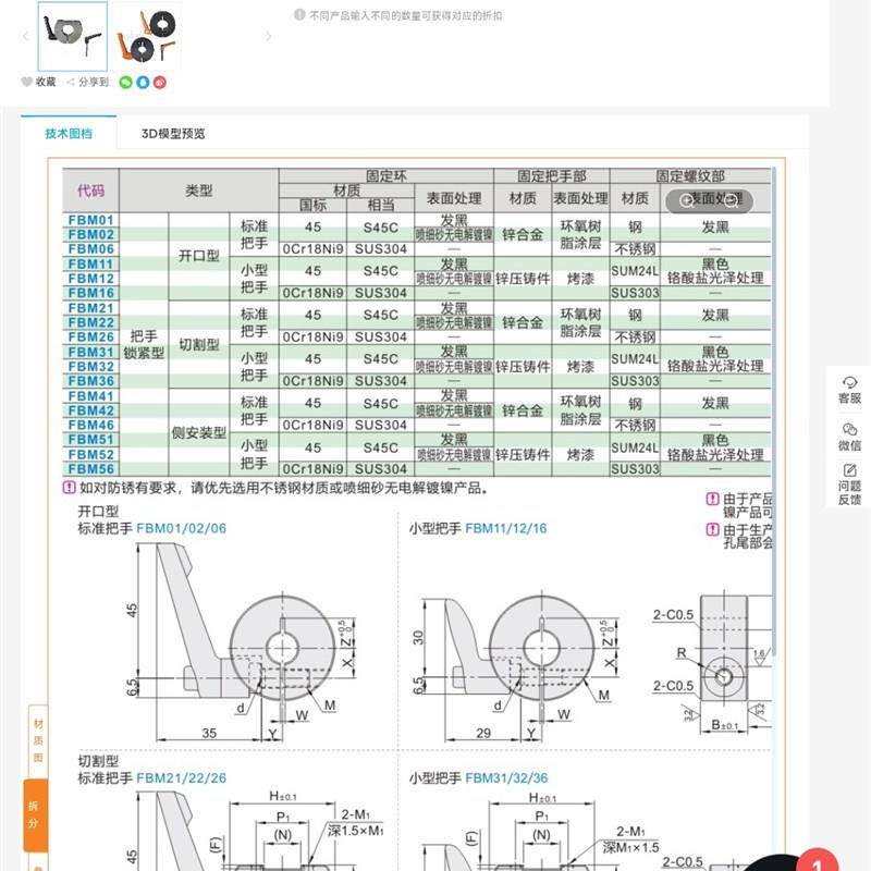 FBM01/02/06/11/21/22/26/v31固定环D12D15D16D20D25D30D35D40D50