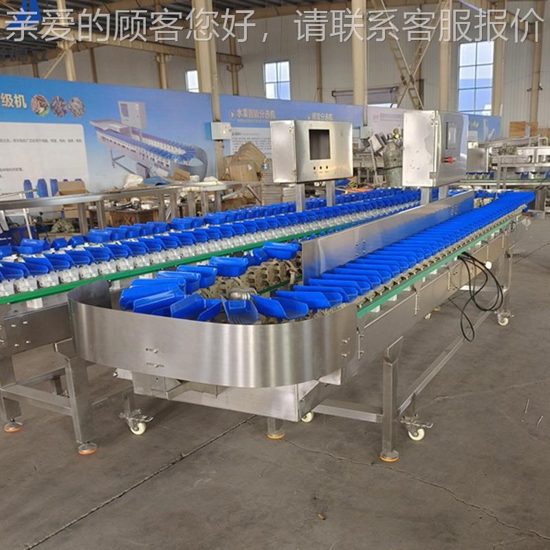 水YKG转盘式鸭爪重量分选机x红清洗分选流水线 德立薯果称重舜筛