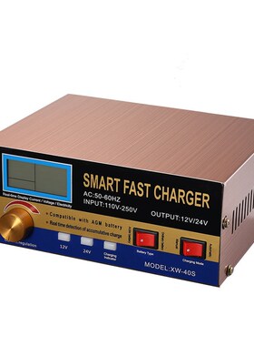 摩托车汽车电瓶充电器12V 24V货车修覆I型充电器AGM充电机澳规英