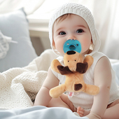 美国wubbanub宝宝安抚动物玩偶奶嘴崔玉涛通用型送收纳盒