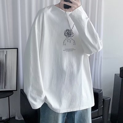 长袖t恤男潮牌宽松内搭打底衫