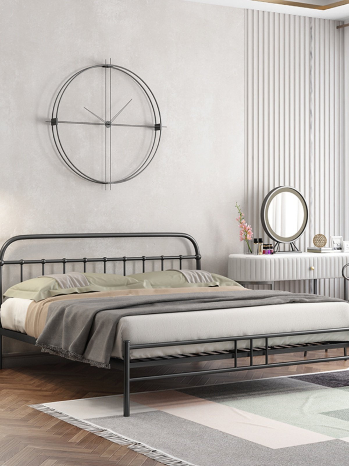 铁床铁艺床双人床宿舍1.5米1.8米现代简约加固加厚网红单人铁架床,住宅家具,铁艺/钢木床,淘宝优惠券,粉丝福利购,淘宝优惠卷