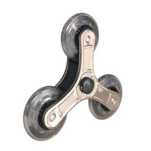 三角轮爬楼梯水晶轮PU轮子耐磨橡胶轮购物车买菜车小拉车轱辘通用