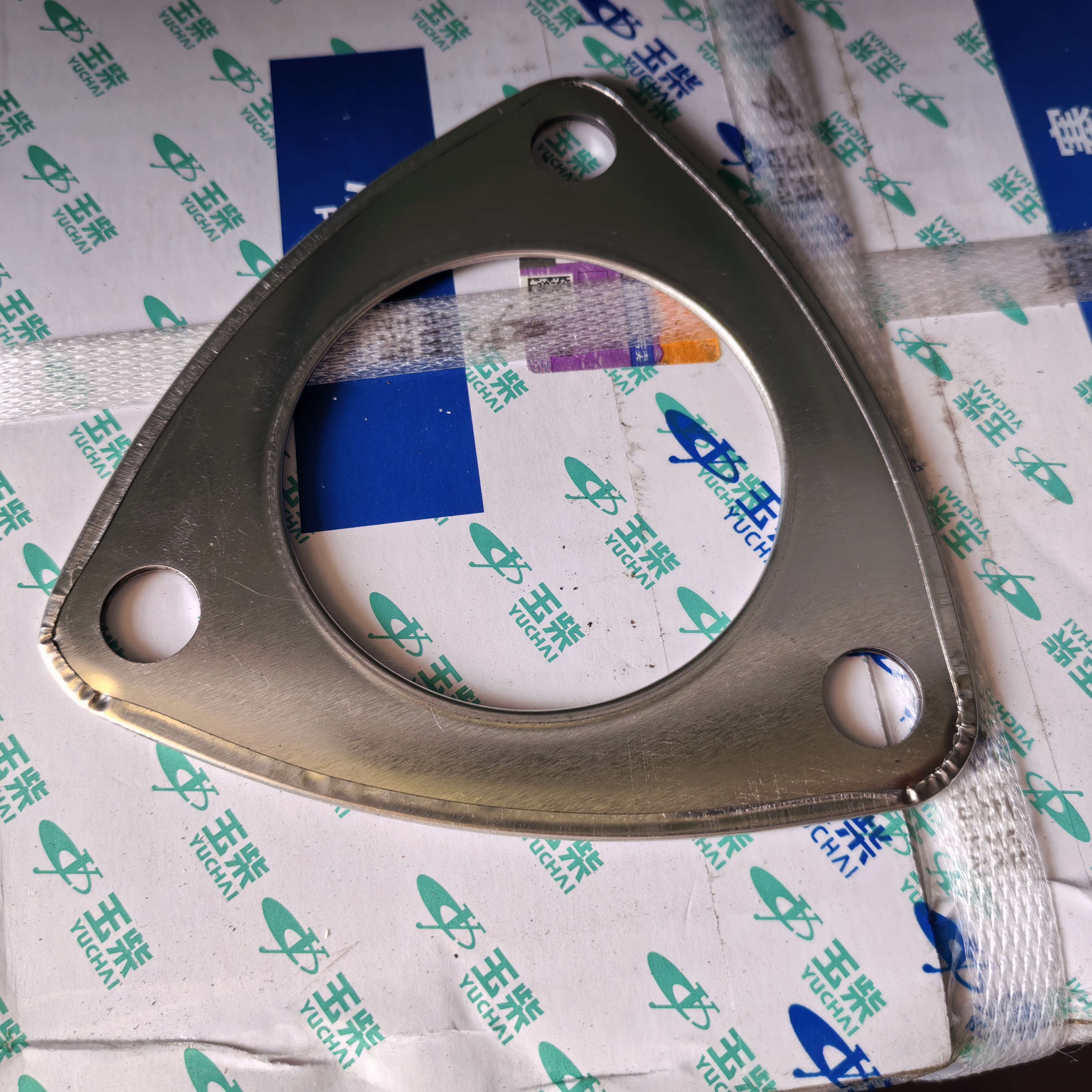 玉柴4108 4110 6105 6108涡轮出口三角垫片D0312增压器排气管垫片