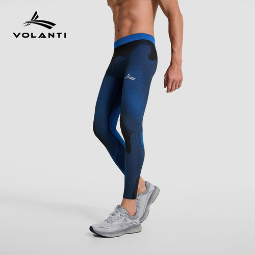 沃兰迪飞织运动螺纹压缩长裤
