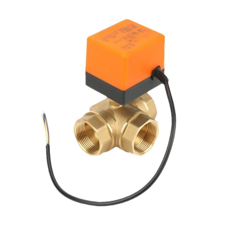 电动球阀  DN15--50q AC220V 两通三通电动球阀 微型    三线两控