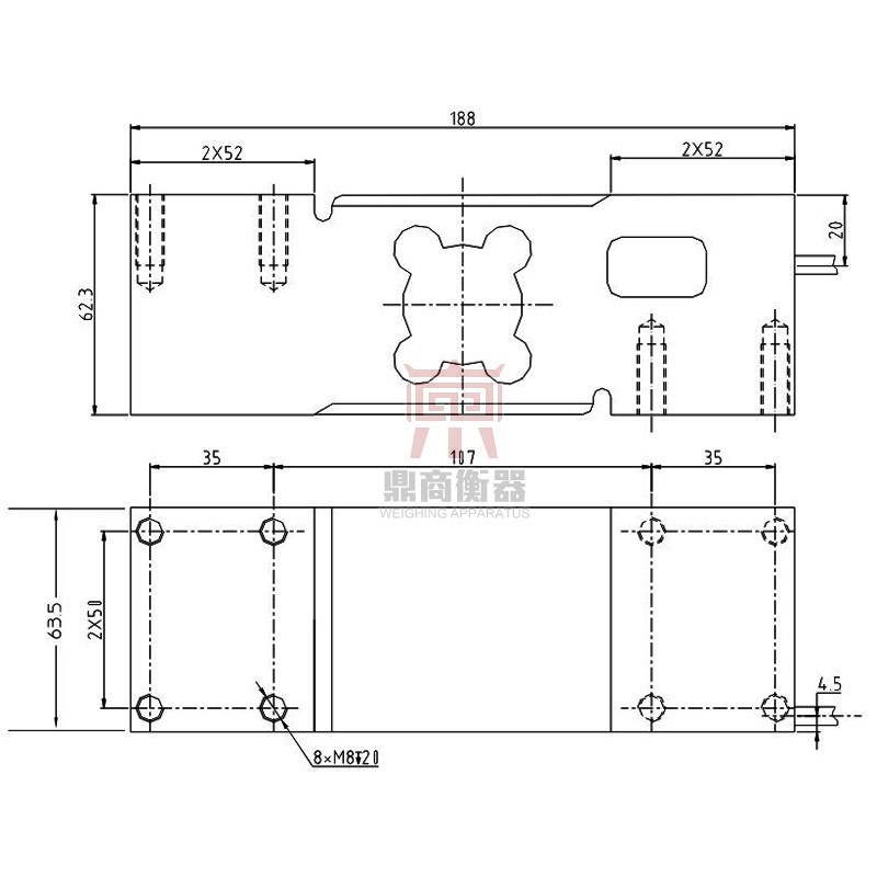 UDJ称重传感器/100KG~800KGE传感器/台秤/UDJ压式测力传感器