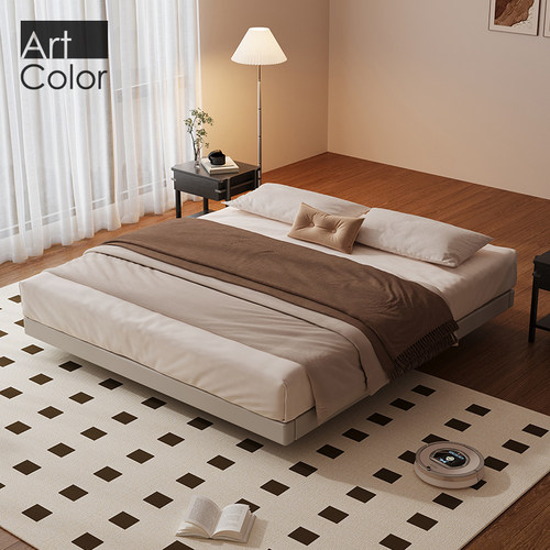 无床头无靠背床皮床现代简约