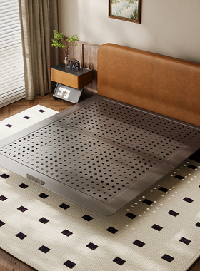 ArtColor中古风轻奢高级感主卧超薄床头靠背皮床小户型双人齐边床