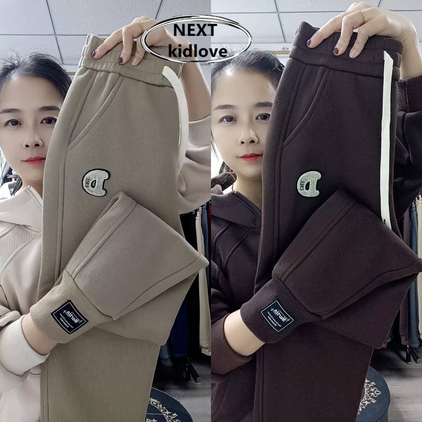 香港大码冬装爆款加绒加厚运动卫裤女显瘦休闲百搭束脚哈伦裤长裤