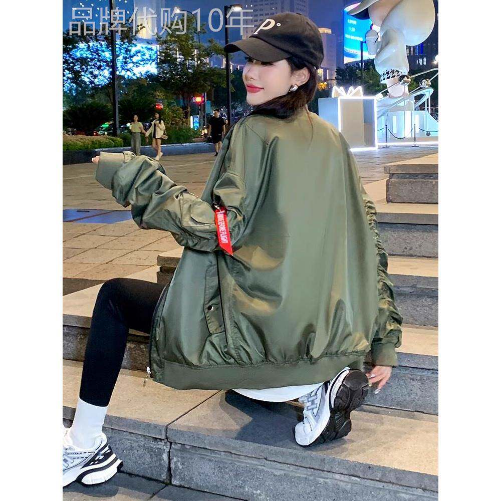潮牌短款飞行员夹克棒球服外套女2025春秋季新款韩版宽松休闲上衣