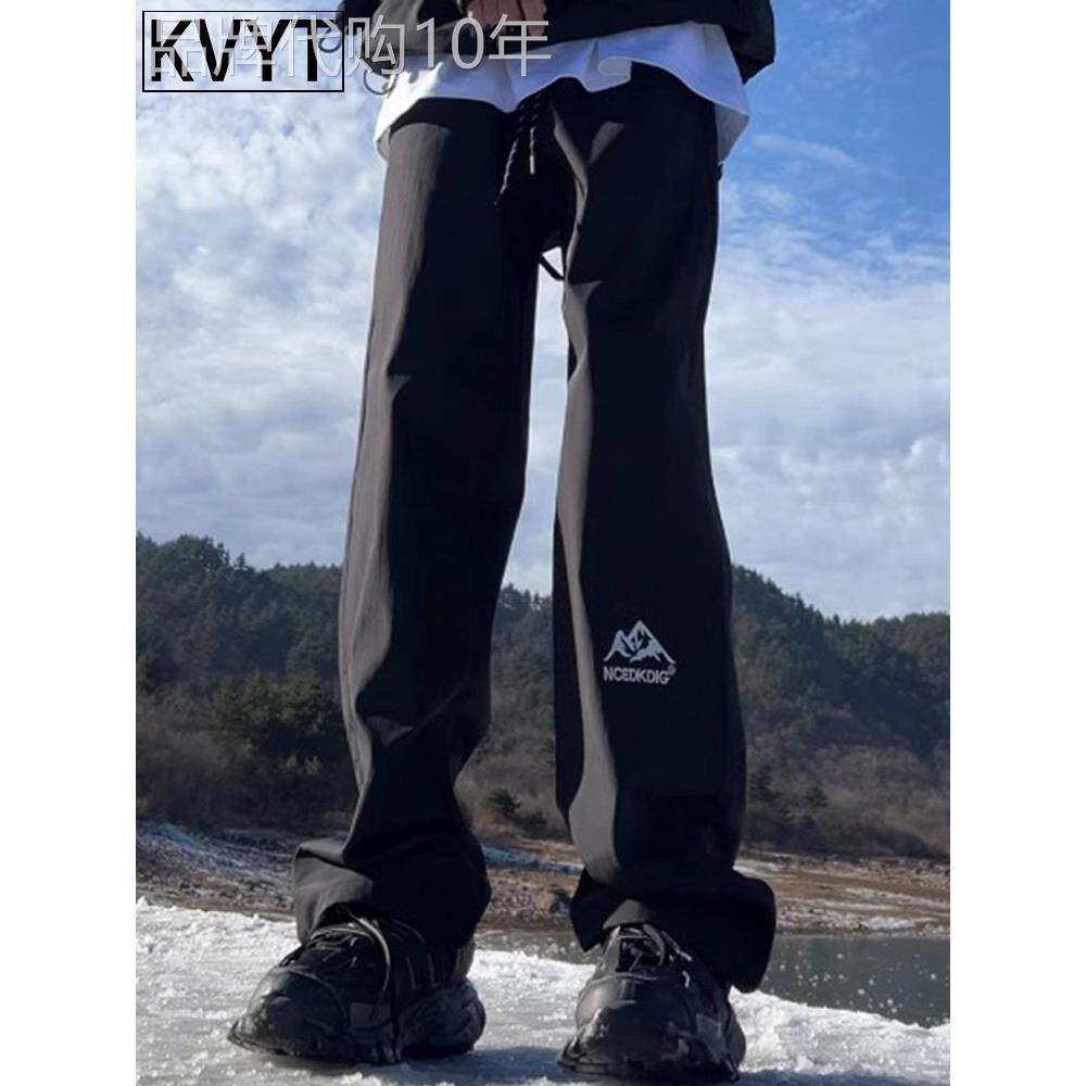 美式机能冲锋裤男士春秋冬款男裤子新款潮牌美式工装裤户外登山裤