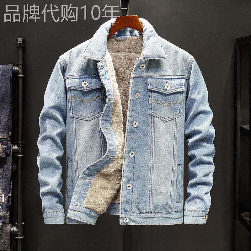 秋冬季加绒加厚牛仔外套男士2025新款韩版保暖夹克潮流休闲上衣服