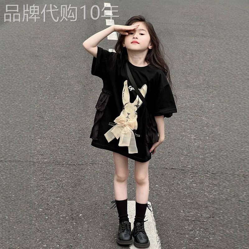法国BADNUT女童短袖T恤夏款2026新款儿童女孩夏季韩系穿搭上衣