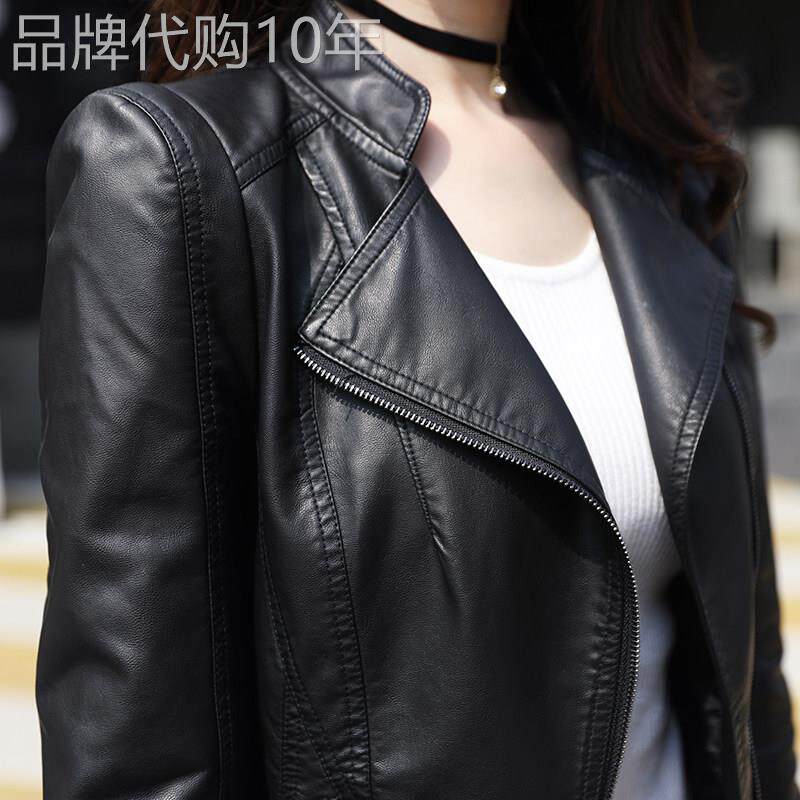 黑色皮衣外套女2025新款春秋韩版修身显瘦短款休闲机车皮夹克上衣