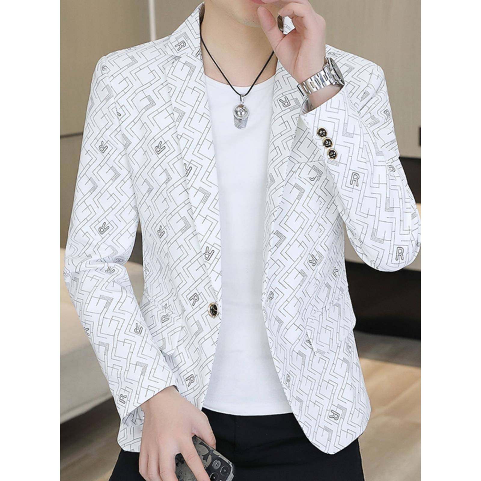 春秋季潮牌新款小西装男士休闲韩版修身痞帅单西高端男装西服外套