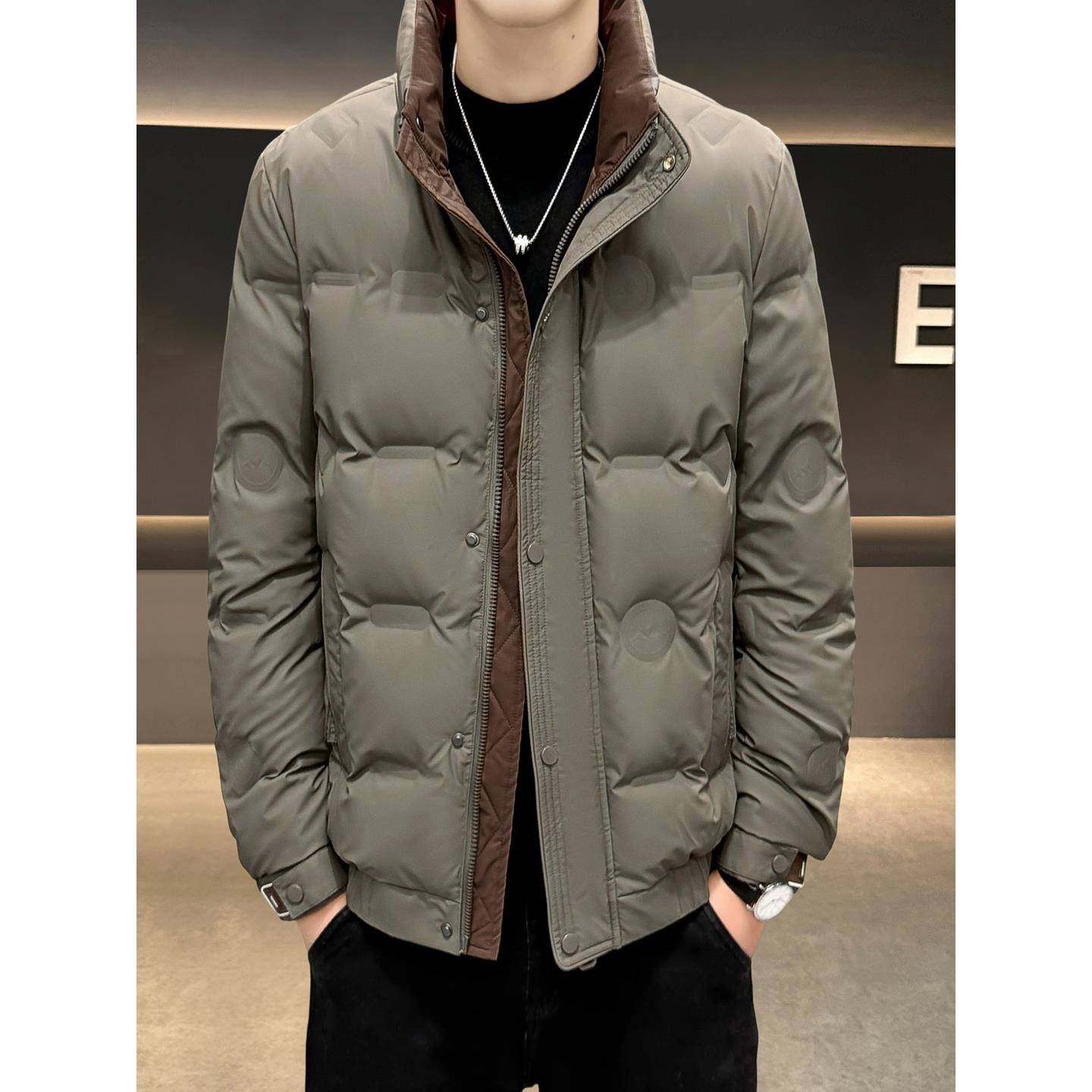 潮牌新款冬季男士羽绒服潮流韩版加厚百搭高级感男装轻薄保暖外套