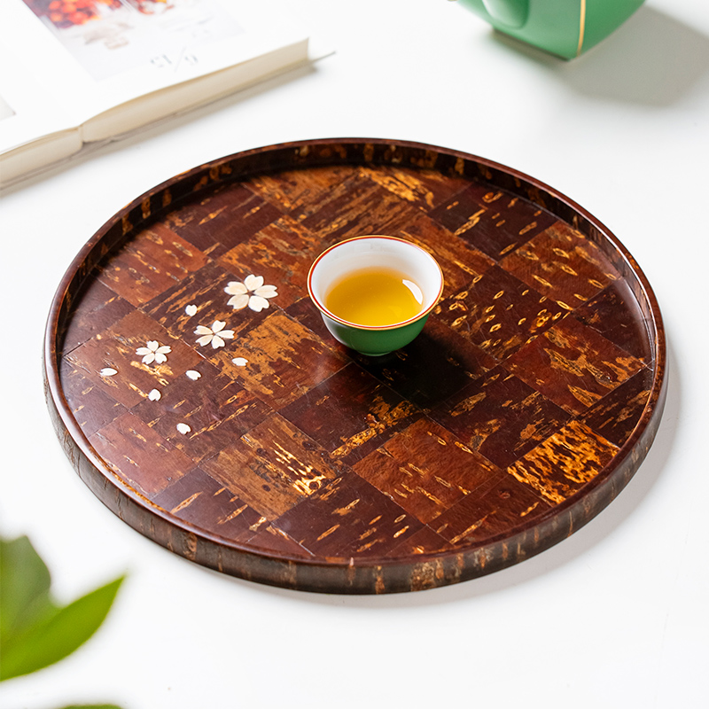 小鹿田燒日本進口實木托盤