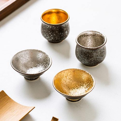 小鹿田烧日本进口陶悦品茗杯
