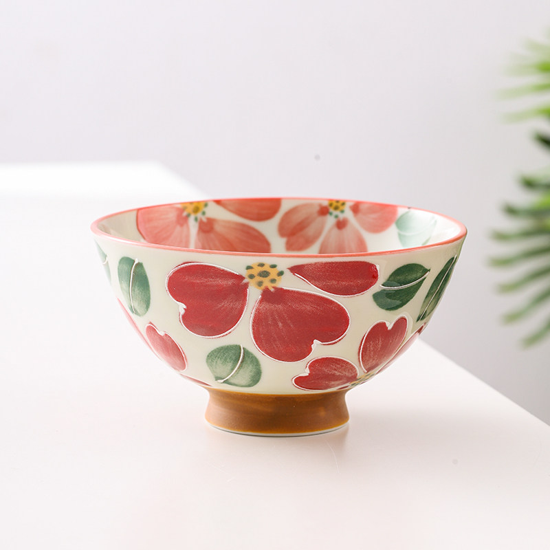 小鹿田烧日本制进口卡通陶瓷樱花小碗米饭碗日式家用釉下彩亲子碗,餐饮具,碗,淘宝优惠券,粉丝福利购,淘宝优惠卷
