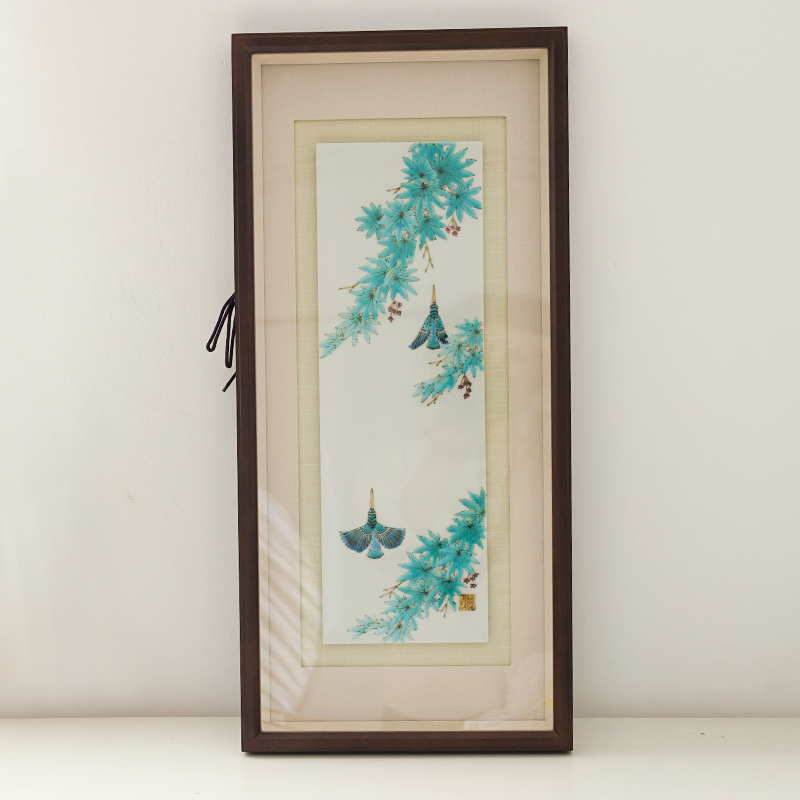 小鹿田烧日本进口挂画创意摆件客厅日式轻奢家居客厅玄关装饰画图片
