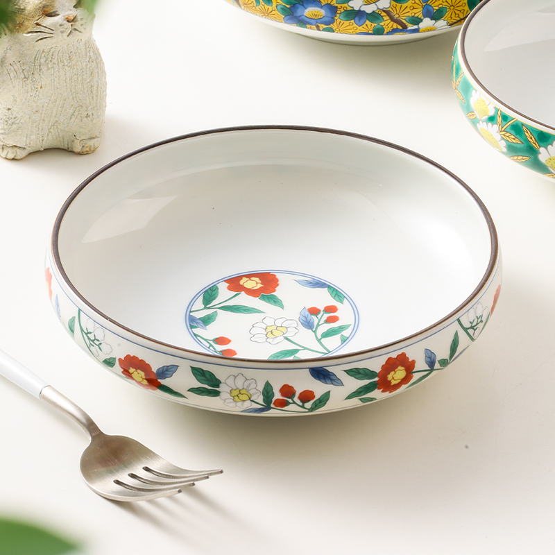 小鹿田烧日本进口家用饭碗凉菜盘