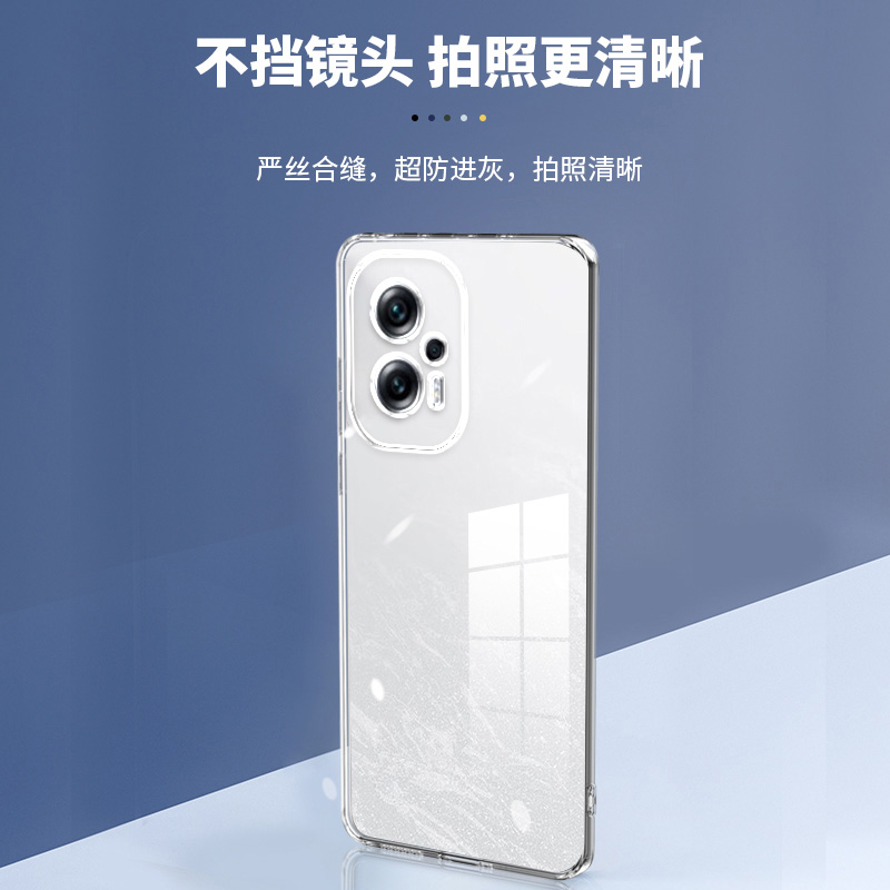 卢邦适用红米NOTE11TPRO+直边相框readmiNOTE11手机壳11pro透明硅胶note11e保护套11t超薄软边防摔镜头全包男