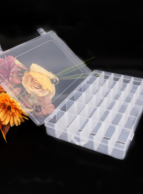 常规36格塑料透明收纳盒珠宝首饰耳饰展示盒药盒小玩具积木整理盒