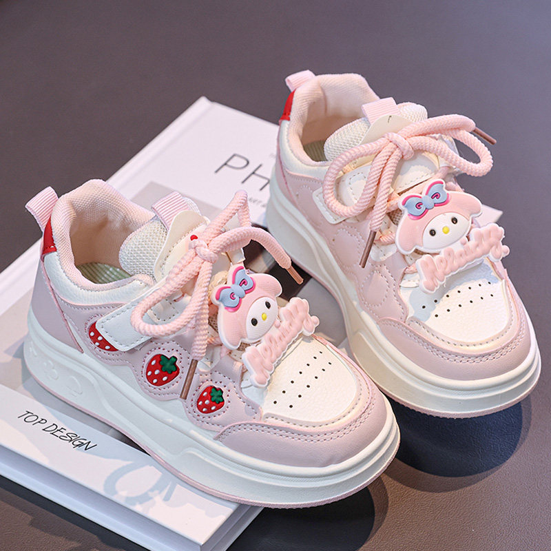 2025春季新款运动鞋儿童皮面学生卡通美乐蒂防滑透气休闲女童板鞋,童鞋/婴儿鞋/亲子鞋,板鞋,淘宝优惠券,粉丝福利购,淘宝优惠卷