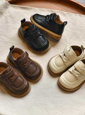 真皮宝宝小皮鞋男宝宝软底儿童鞋女童鞋黑色男童皮鞋2025新款春鞋