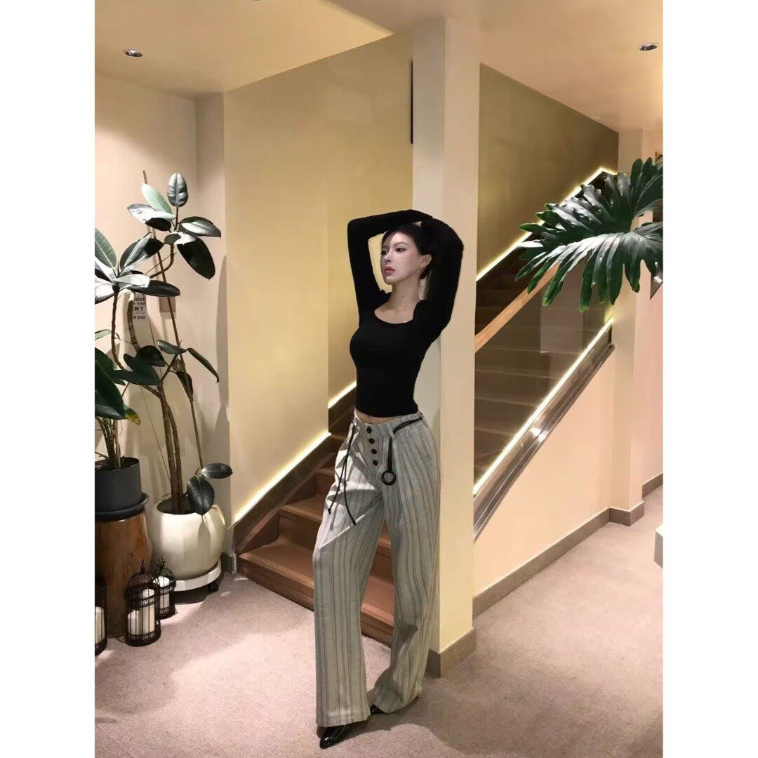 老钱通勤休闲裤男女同款裤子