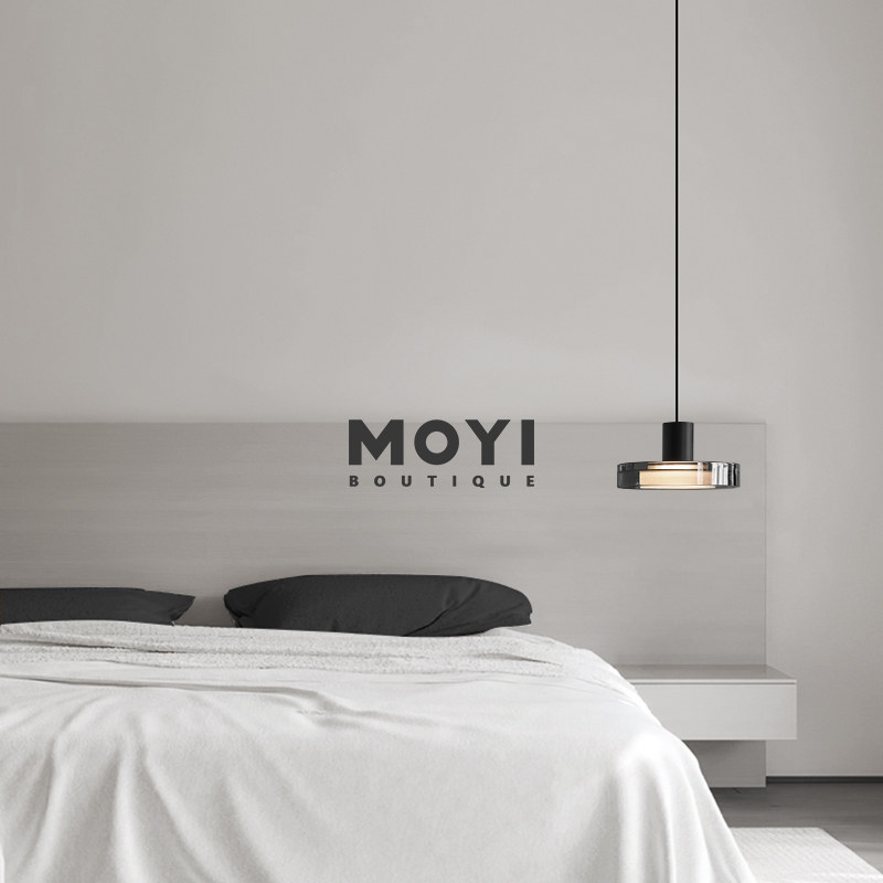 意式极简 卧室床头灯现代简约高端设计师光影玻璃饭厅岛台小吊灯,家装灯饰光源,床头/玄关/吧台/过道吊灯,淘宝优惠券,粉丝福利购,淘宝优惠卷