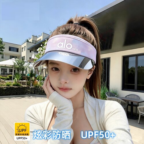 美式空顶帽女夏季防晒网球帽防紫外线户外运动跑步遮阳鸭舌太阳帽