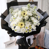 北京上海杭州菊花白菊清明节祭祀悼念花束天津广州扫墓鲜花花篮