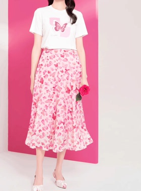 现货音影儿2025夏季新款珂家同款气质减龄浪漫印花套装 KW03284B1