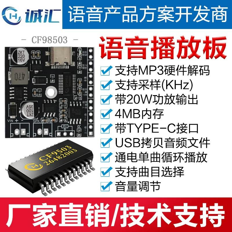 诚汇语音模块TYPEC接口20W功放