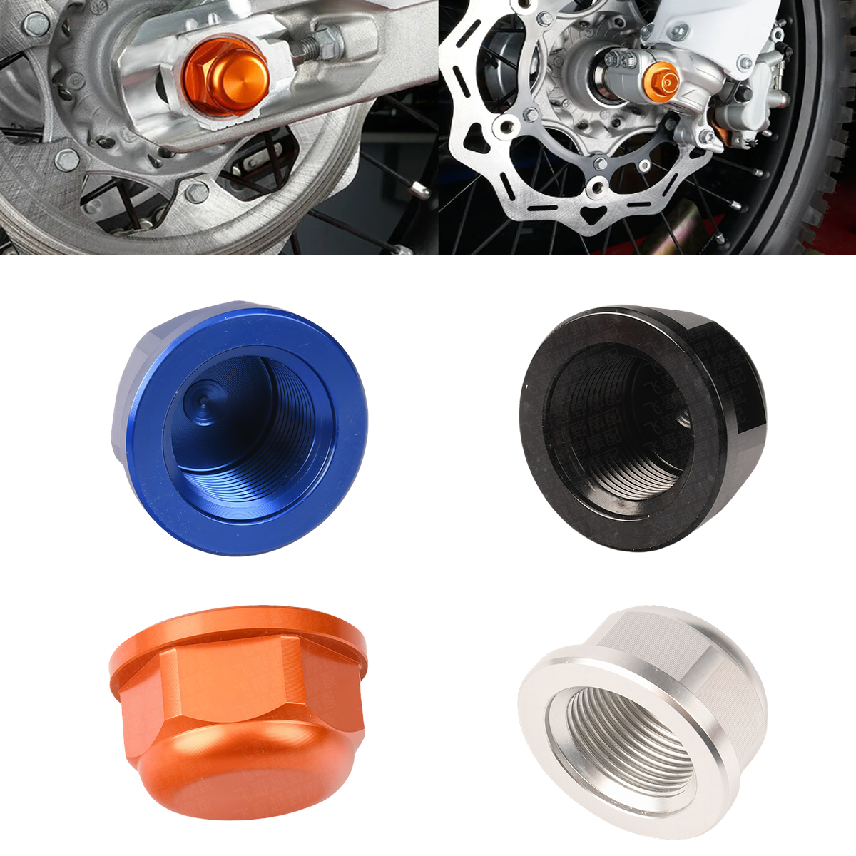 摩托车改装越野后轮轴套螺母螺帽适用KTM 150-500EXC XCF胡思瓦娜