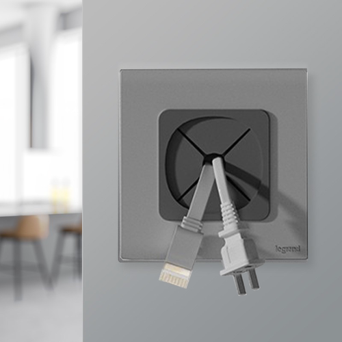 罗格朗堵洞装饰出线孔面板二三插