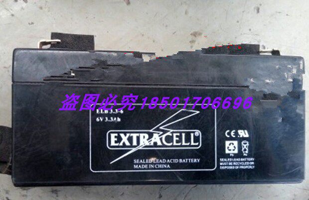 EXTRACELL电池 ELB3.3-6 6V3.3AH 战神环宇四轮定位仪 四线仪电瓶