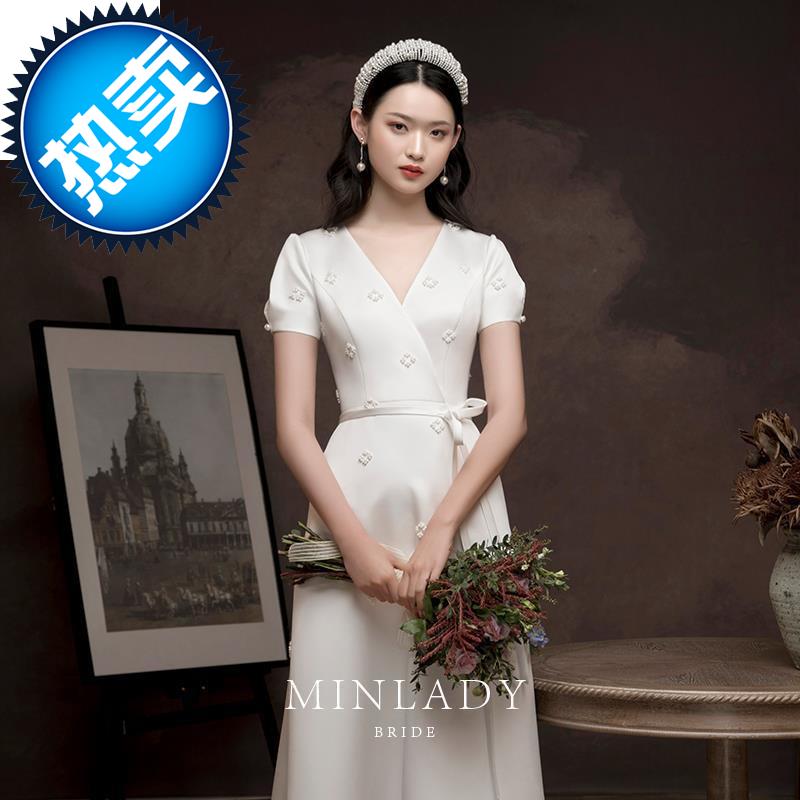 法式婚纱|拾月 缎a面礼服女新娘气质法式敬酒服2020新款复古简约在类目 女装/女士精品, 婚纱/旗袍/礼服, 婚纱中 - 来自Buy2taobao.com提供专业的淘宝代购服务