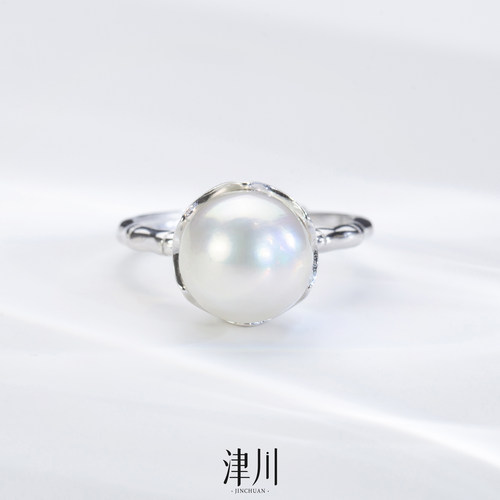 海水澳白皇冠设计戒指10-11MM