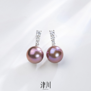 财阀千金 稀有金属紫 耳畔闪耀 多锆耳钉10-12MM